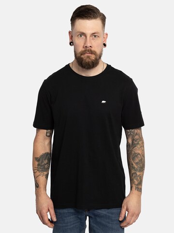 FORSBERG Shirt 'T-Shirt mit kleinem Gummi-Patch' in Schwarz