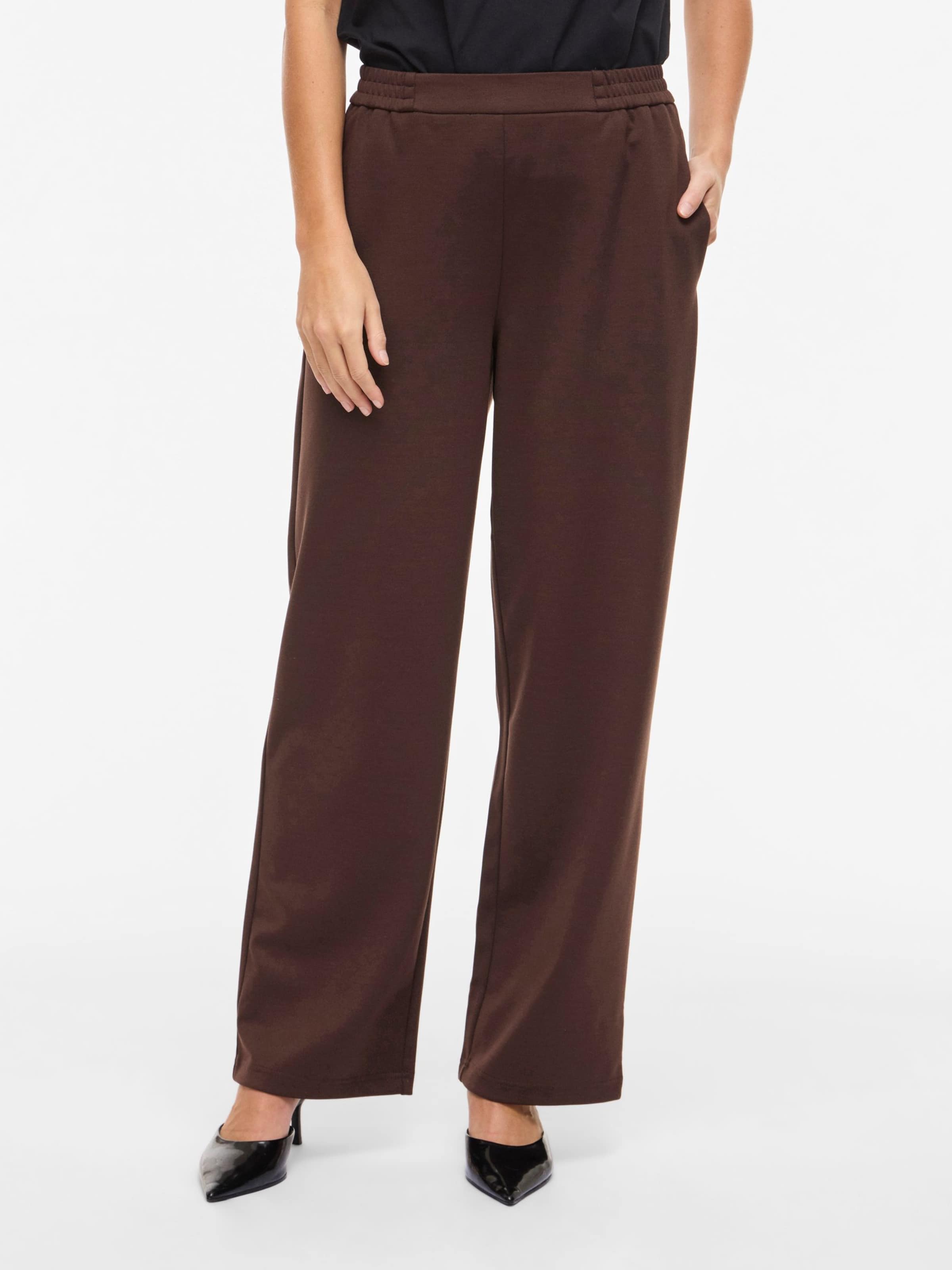 VILA Loose fit Trousers 'VIELLIE ' in Brown