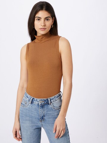 modström Top 'Theo' in Brown: front
