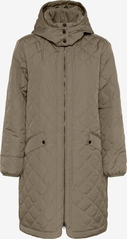 Cream Between-Seasons Coat 'Arwen' in Grey: front