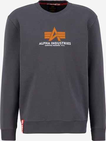 ALPHA INDUSTRIES Sweatshirt 'Basic Rubber' in Grau: Vorderseite