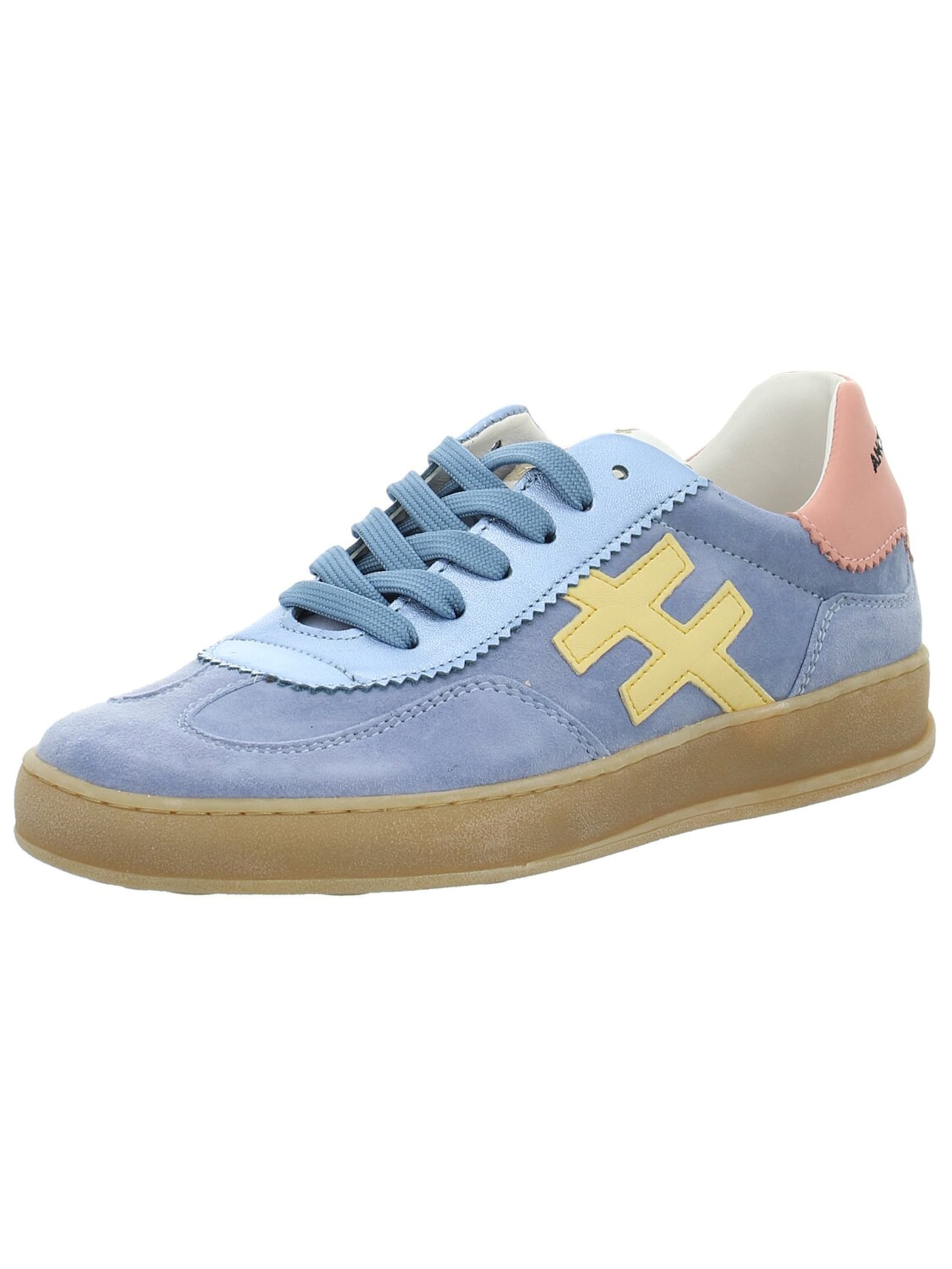 Another Trend Athletic Lace-Up Shoes 'Damen Sneaker A032M326 Rauleder in blau' in Blue: front