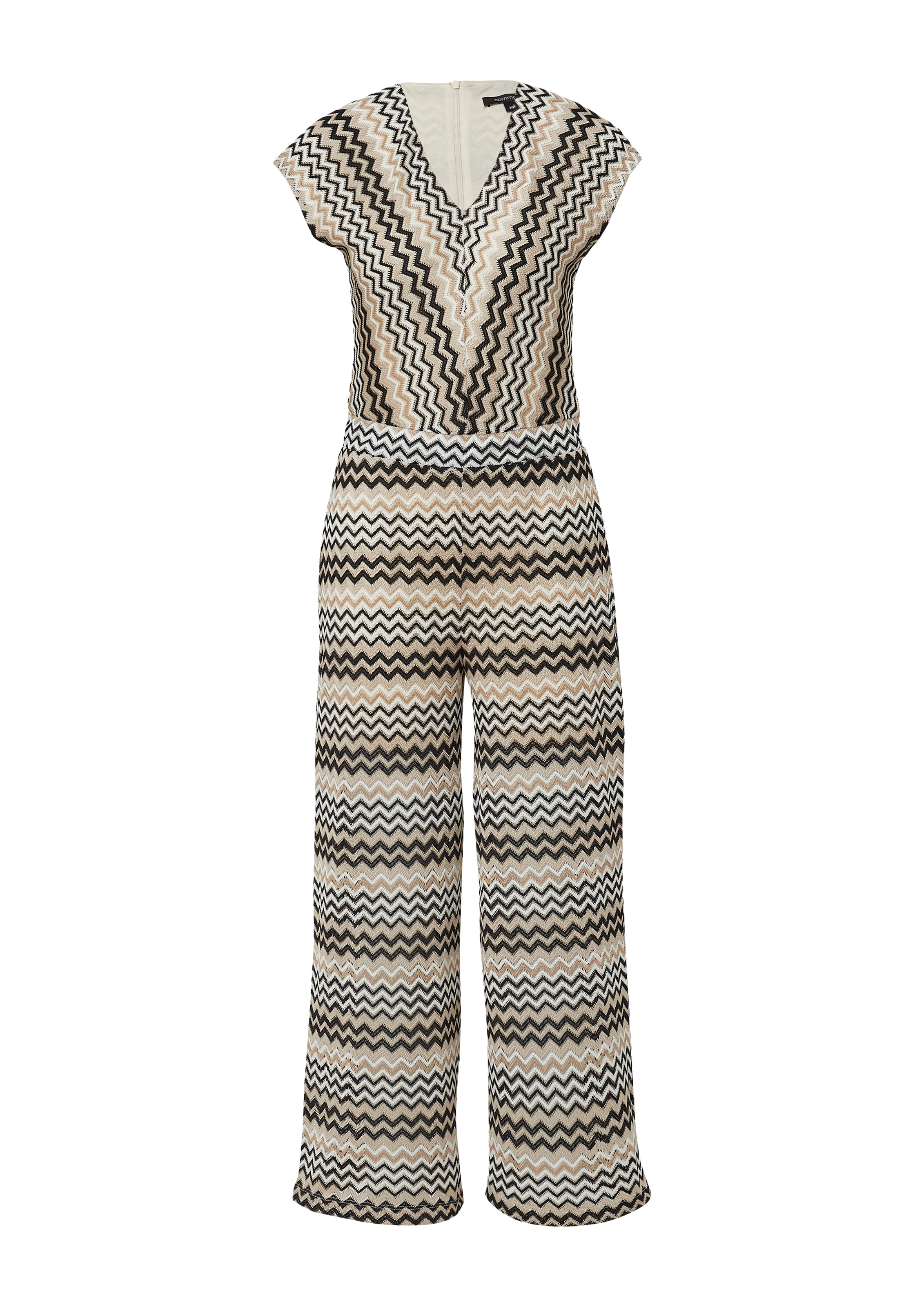 COMMA Jumpsuit in Beige: voorkant