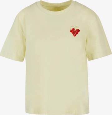 Maglietta 'Cherrie Lovers' di Miss Tee in giallo: frontale
