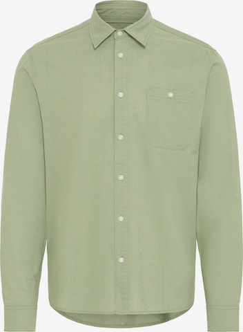 BLEND Regular fit Overhemd ' BHBAY LINEN ' in Groen: voorkant