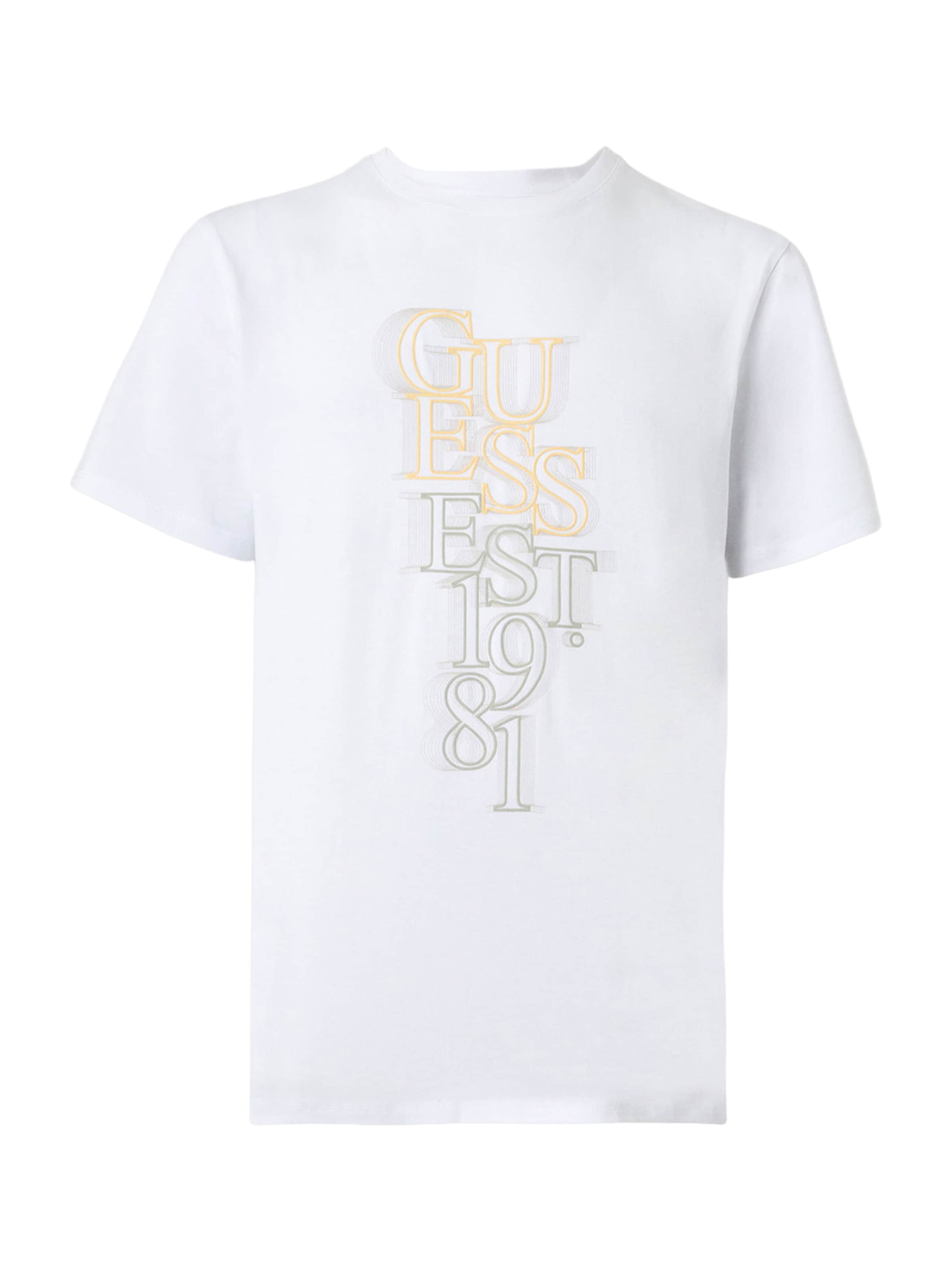 GUESS Тениска в бяло: отпред