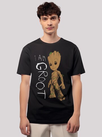F4NT4STIC T-Shirt 'Marvel Guardians of the Galaxy Ich bin Groot' in Schwarz: Vorderseite