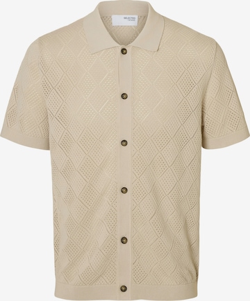 SELECTED Pletena jopa 'SLHARCO' | bež barva: sprednja stran