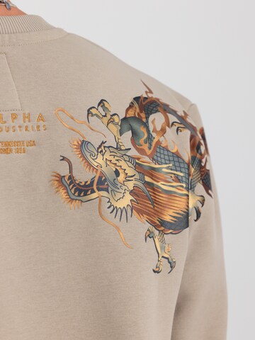 bēšs ALPHA INDUSTRIES Sportisks džemperis 'Dragon'