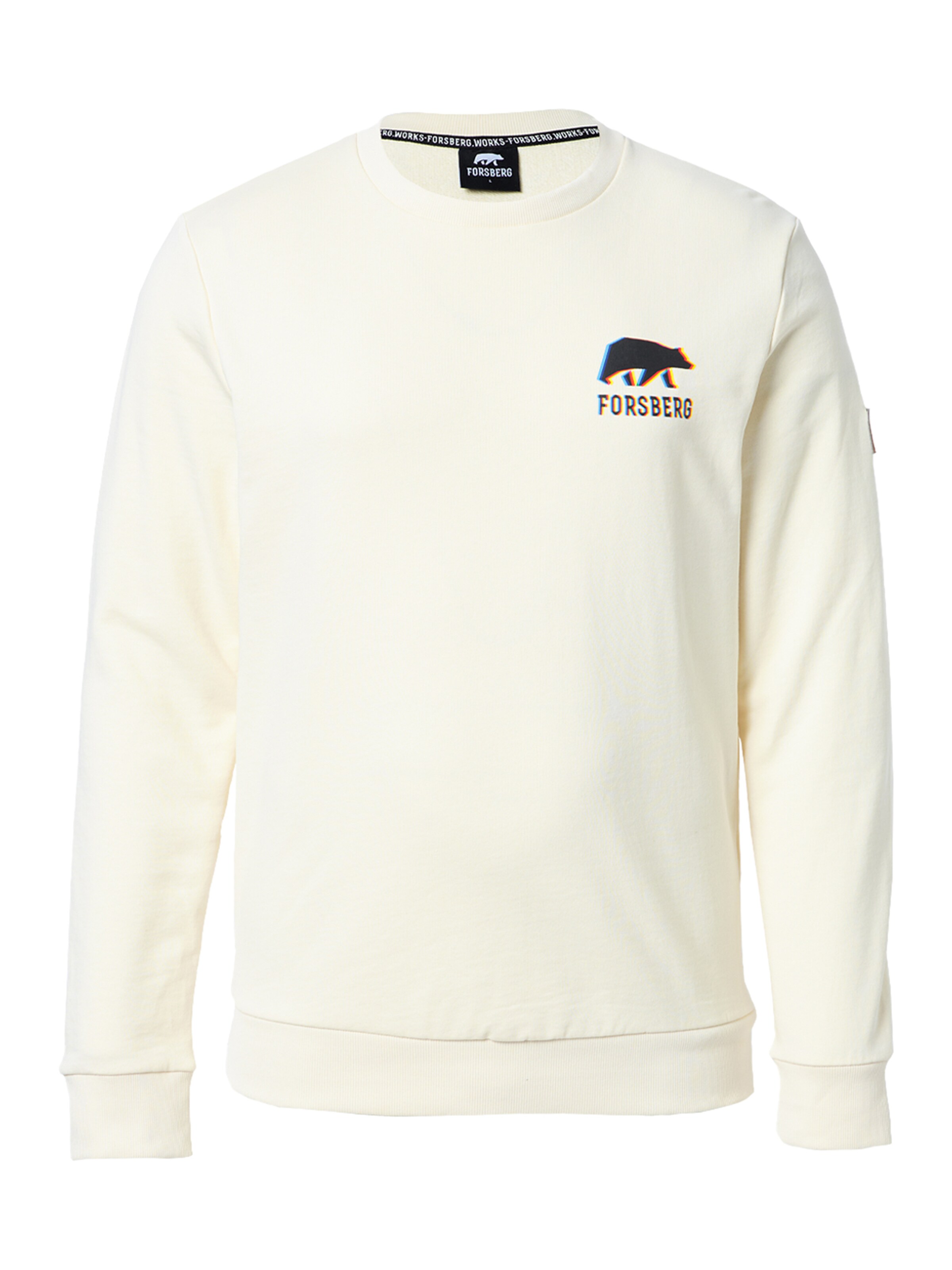 FORSBERG Sweatshirt 'mit kleinem Anaglyph-Logo'‌‌‌‌‌ in Beige