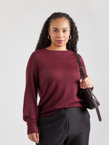 ONLY Carmakoma Sweater 'CARSHINE' in Red: front