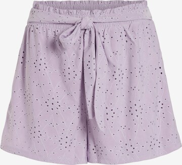 VILA Regular Trousers 'Kawa' in Purple: front