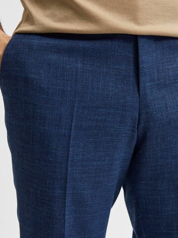 SELECTED HOMME regular Bukser med fals 'Oasis' i blå