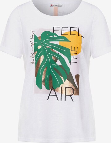 T-shirt STREET ONE en blanc : devant