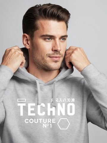 Neverless Sweatshirt 'Techno Couture' in Grey
