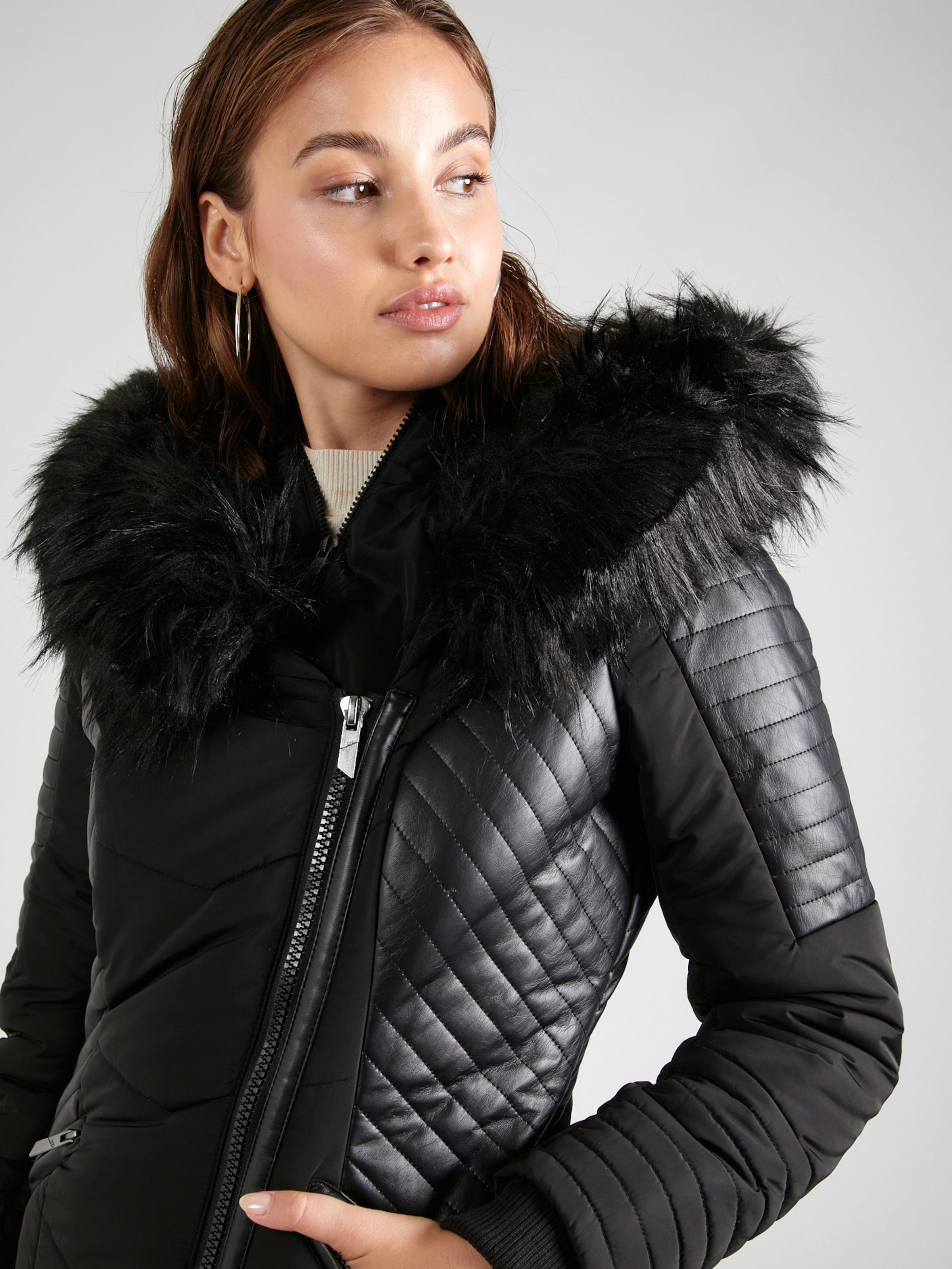 ONLY Winter Coat NEW LINETTE in Black ABOUT YOU