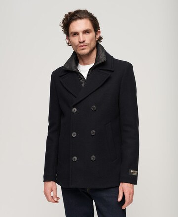 Superdry Between-Seasons Coat in Blue: front