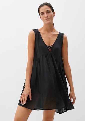 s.Oliver Καλοκαιρινό φόρεμα σε μαύρο: μπροστά