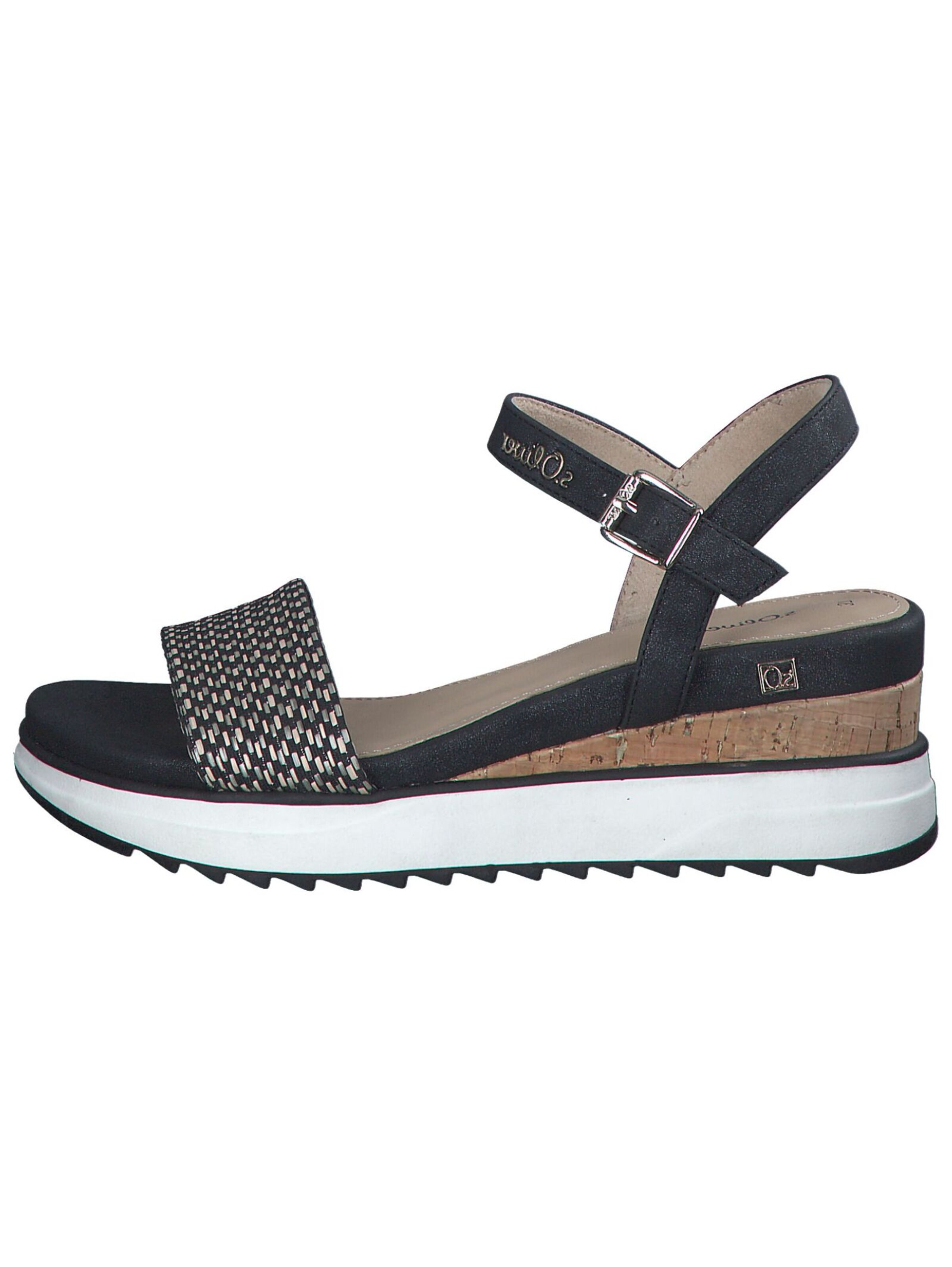 s.Oliver Strap sandal in Black