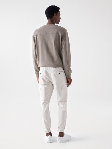 Effilé Pantalon cargo Salsa Jeans en blanc