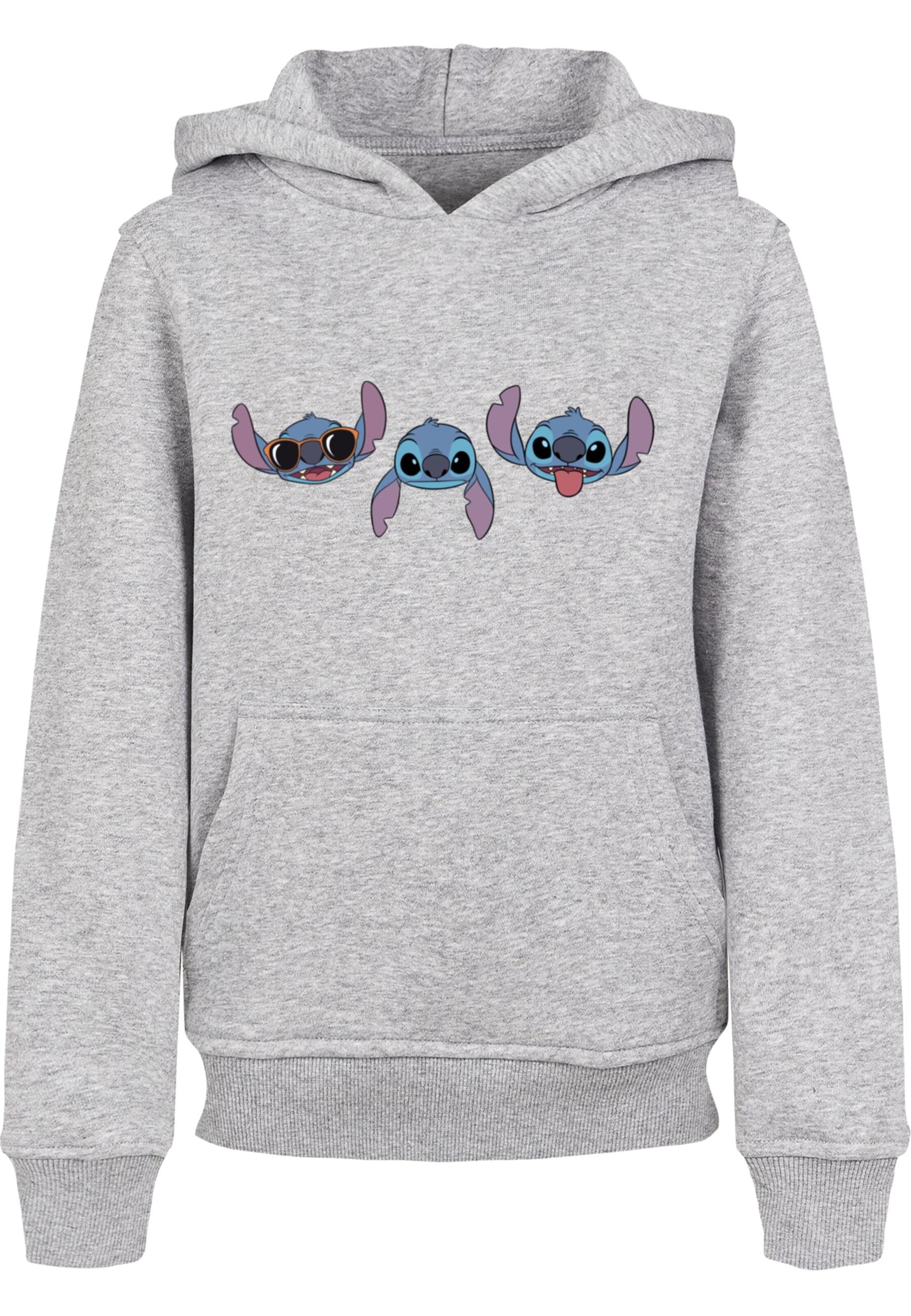 Sweat 'Lilo And Stitch - Faces' ABSOLUTE CULT en gris : devant