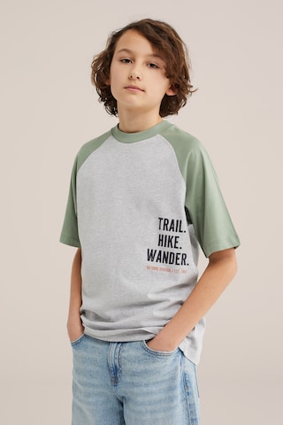 WE Fashion T-shirt i grå: framsida