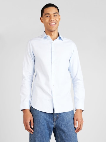 JACK & JONES Regular fit Button Up Shirt 'NORDIC' in Blue: front