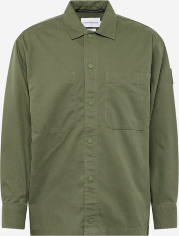Calvin Klein Jeans Comfort fit Button Up Shirt in Green: front