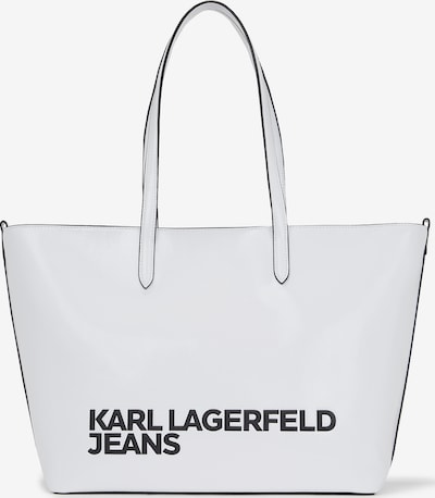 KARL LAGERFELD JEANS "Shopper" tipa soma, krāsa - melns / balts, Preces skats