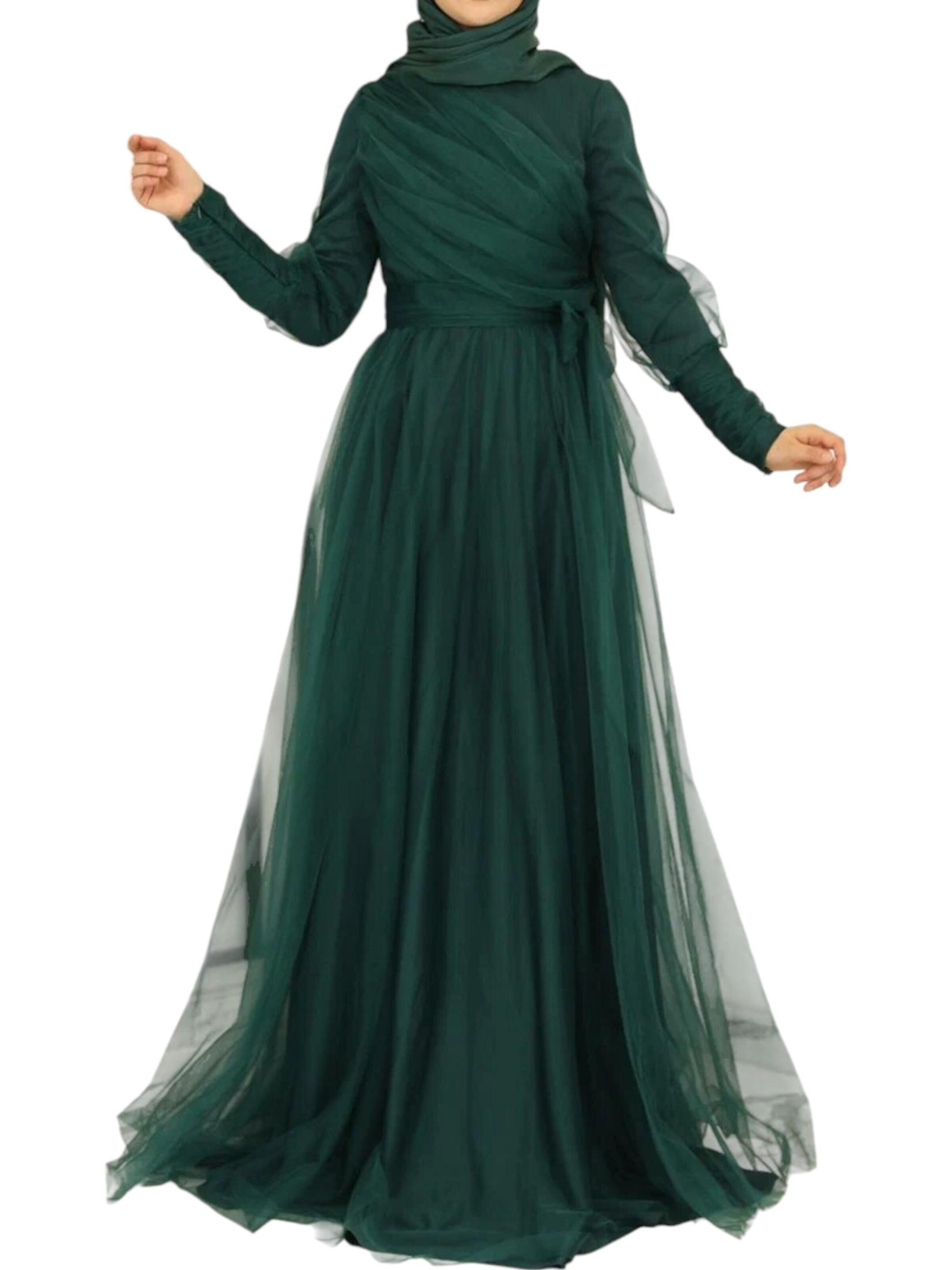 Robe de soirée 'INCI' fashionshowcase en vert