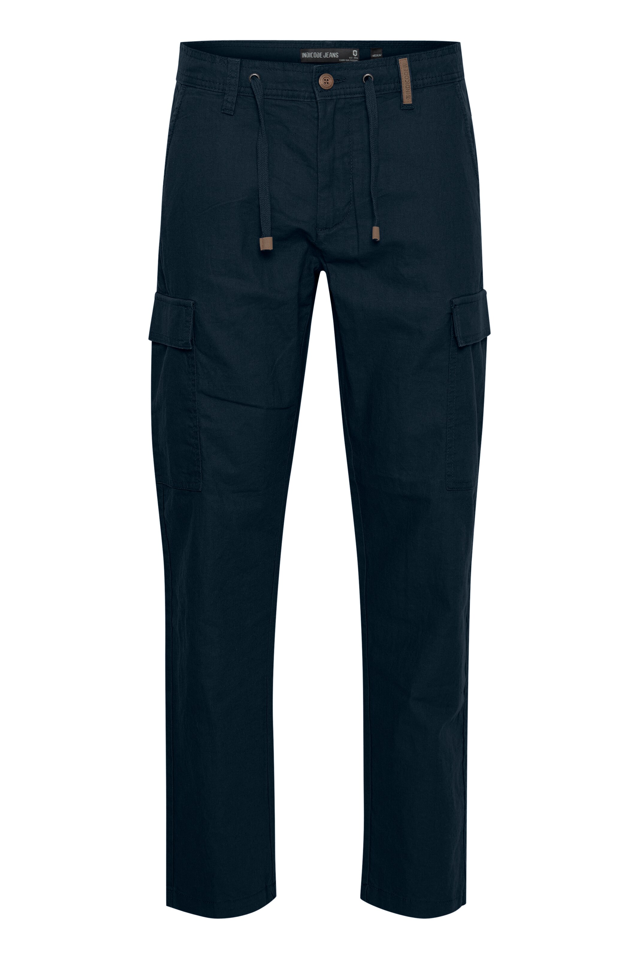 INDICODE JEANS Regular Cargohose in Blau: Vorderseite