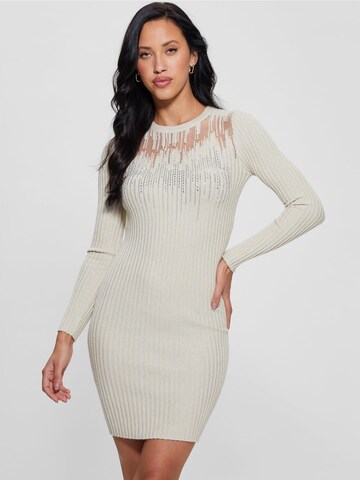 GUESS Knitted dress in Beige: front
