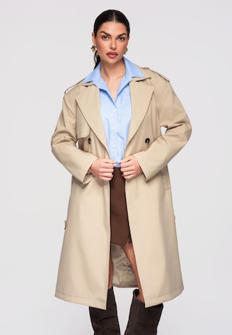 Manteau mi-saison 'OW-COLC-0117' Ombre en beige