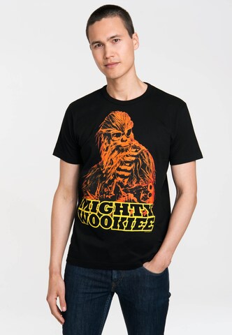 LOGOSHIRT Shirt 'A Star Wars Story' in Black: front