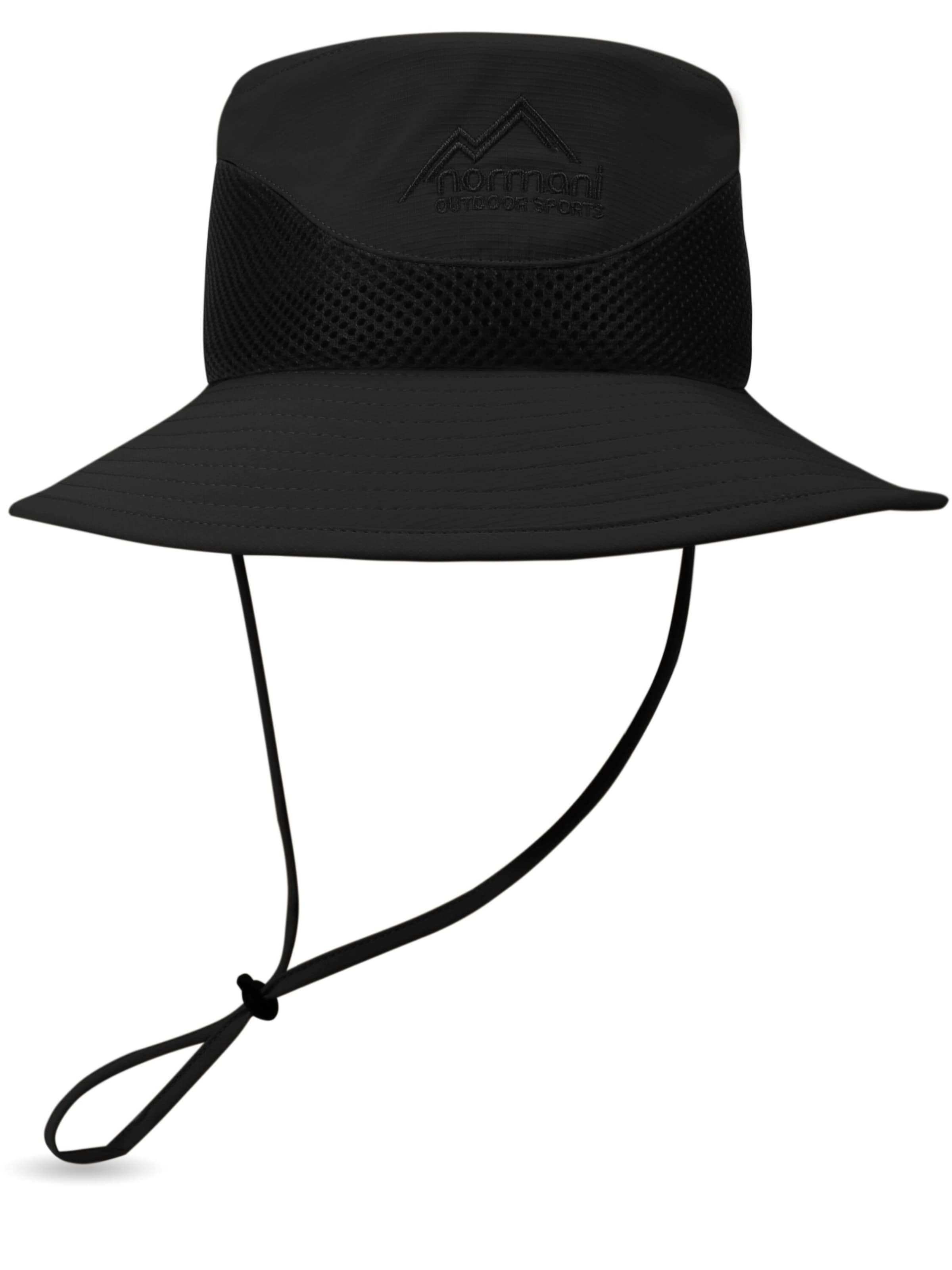 normani Sporthut 'Breeze' in Schwarz: Vorderseite