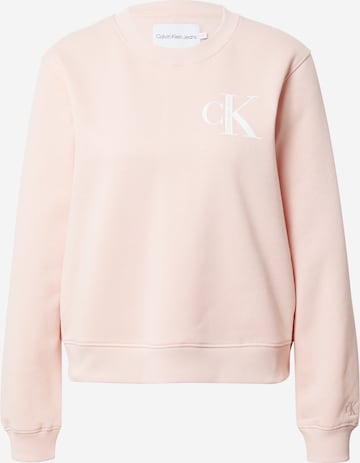 Calvin Klein Jeans Sweatshirt in Roze: voorkant