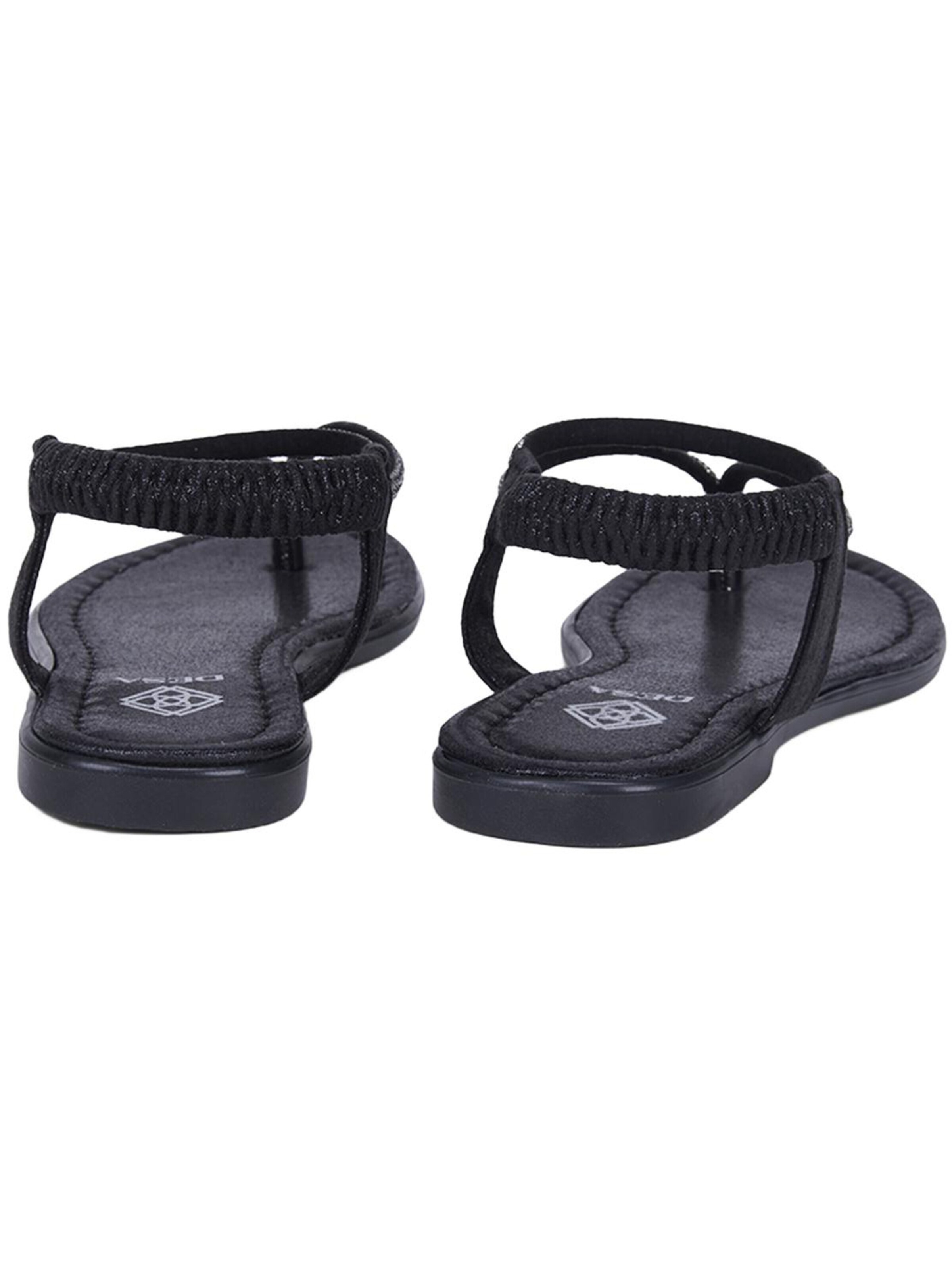 Desa - Sandalias de dedo 'Zehenstegsandalen' en negro