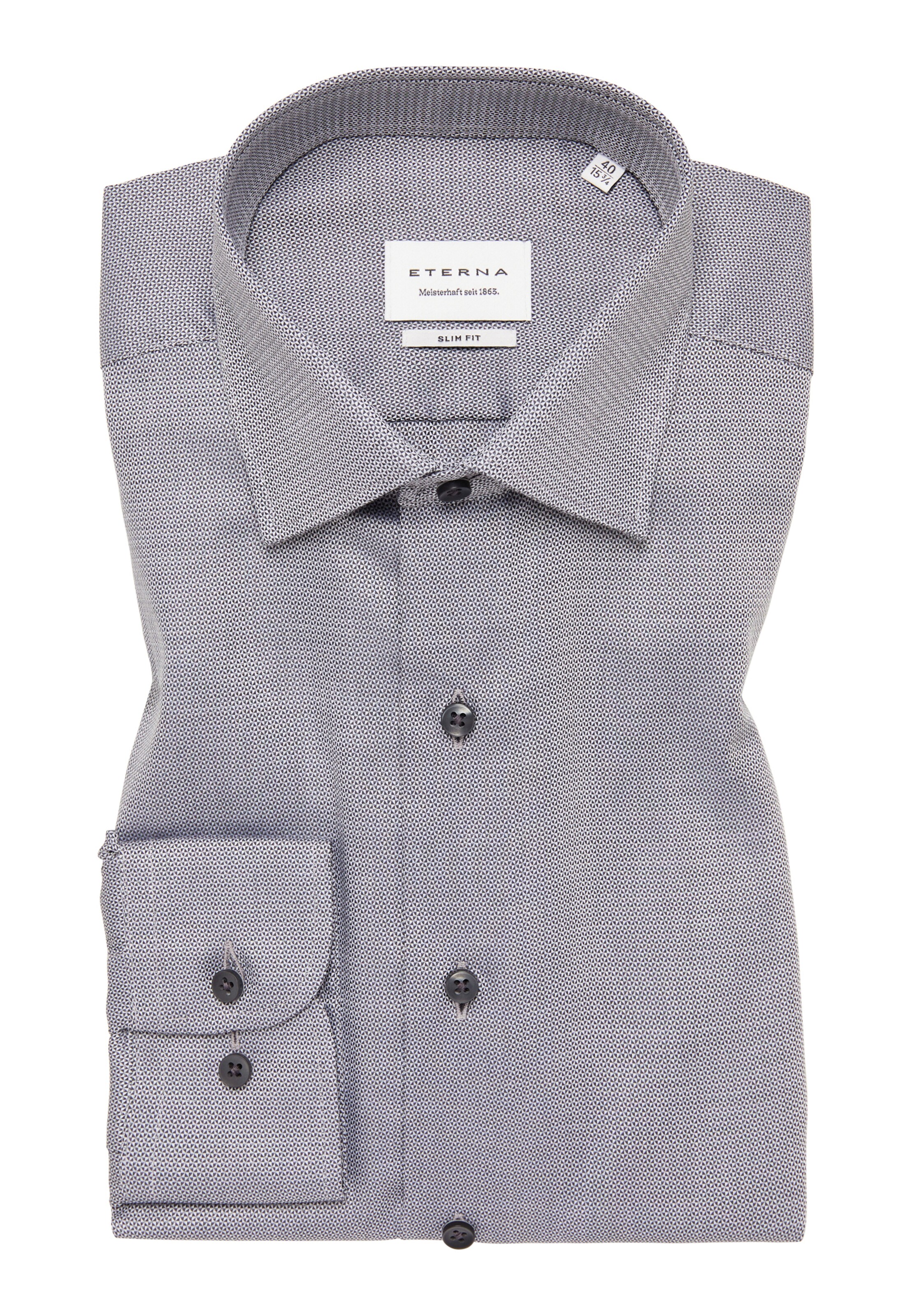 ETERNA Slim fit Business Shirt in Grey