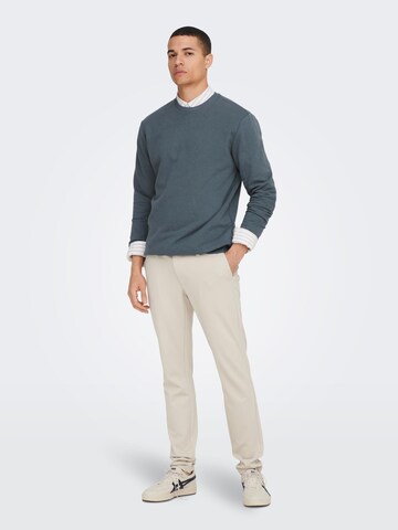 Only & Sons Regular Fit Sweatshirt 'Ceres' in Grau