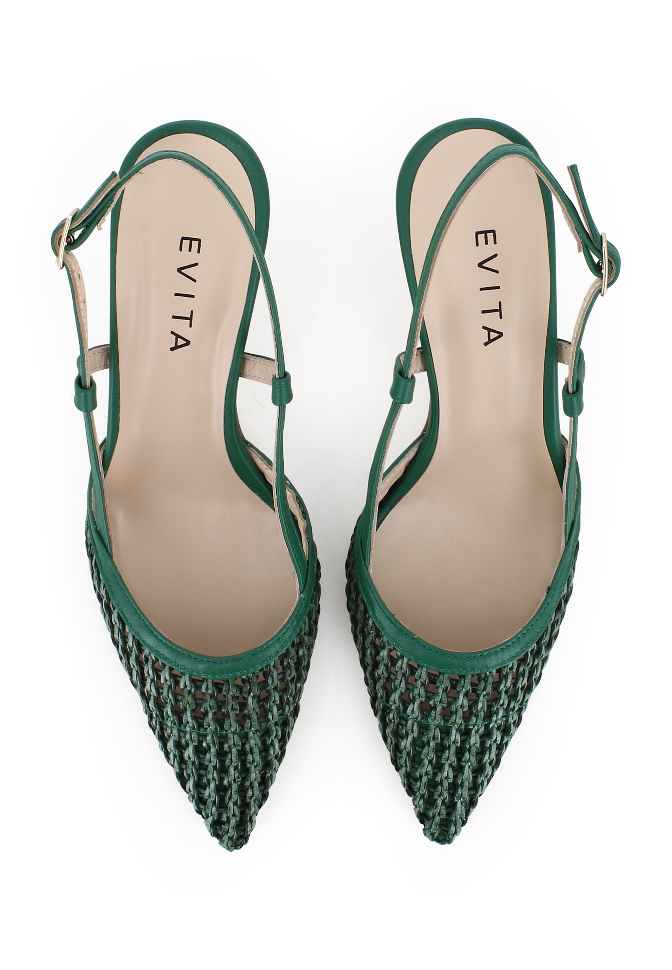 EVITA Sling Pumps 'PERLA' in Grün