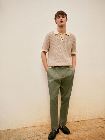 Next - Tapered Calças com pregas em verde