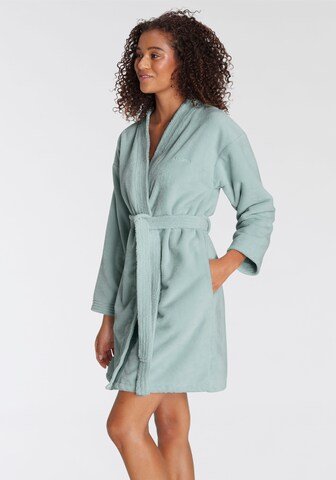 LASCANA Short Bathrobe in Green: front