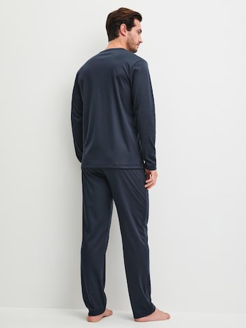 CALIDA Pyjama lang 'EDITION 85' in Blauw