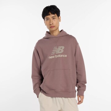new balance Sweatshirt in Bruin: voorkant