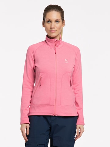 Haglöfs Athletic Fleece Jacket 'Heron' in Pink: front