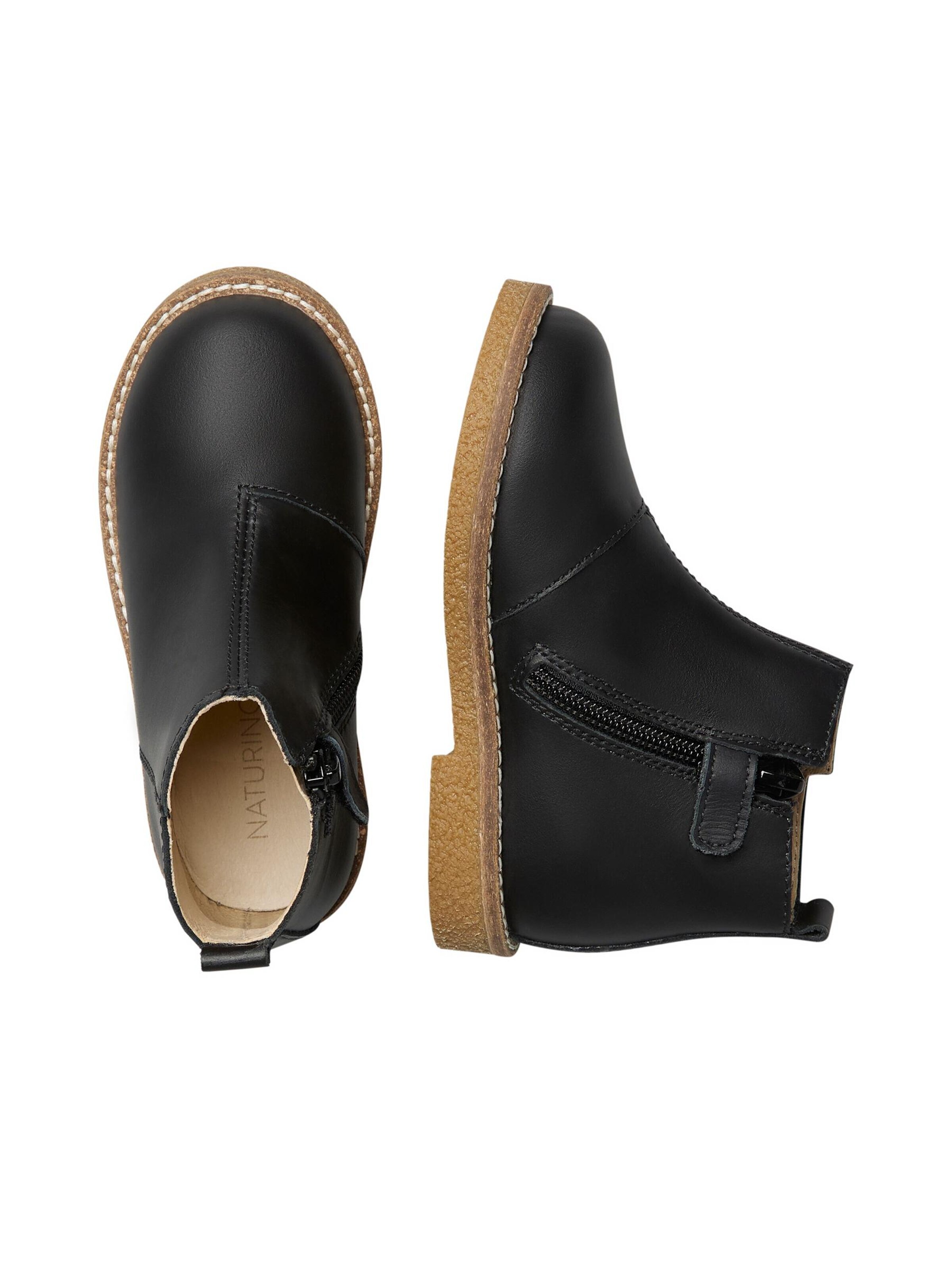 NATURINO Stiefel 'DASIE' in Schwarz