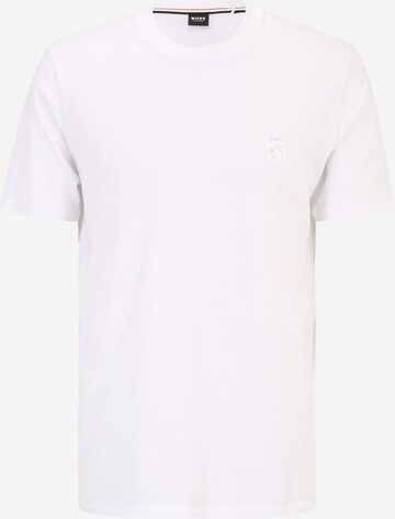 T-Shirt BOSS en blanc : devant