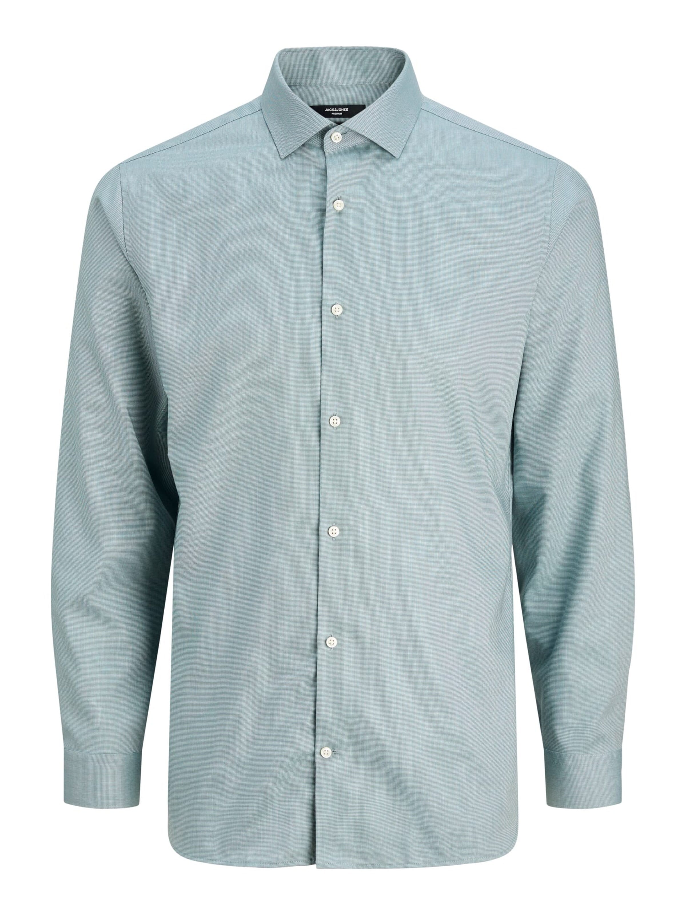 JACK & JONES Comfort fit Button Up Shirt 'Blaparker' in Green: front