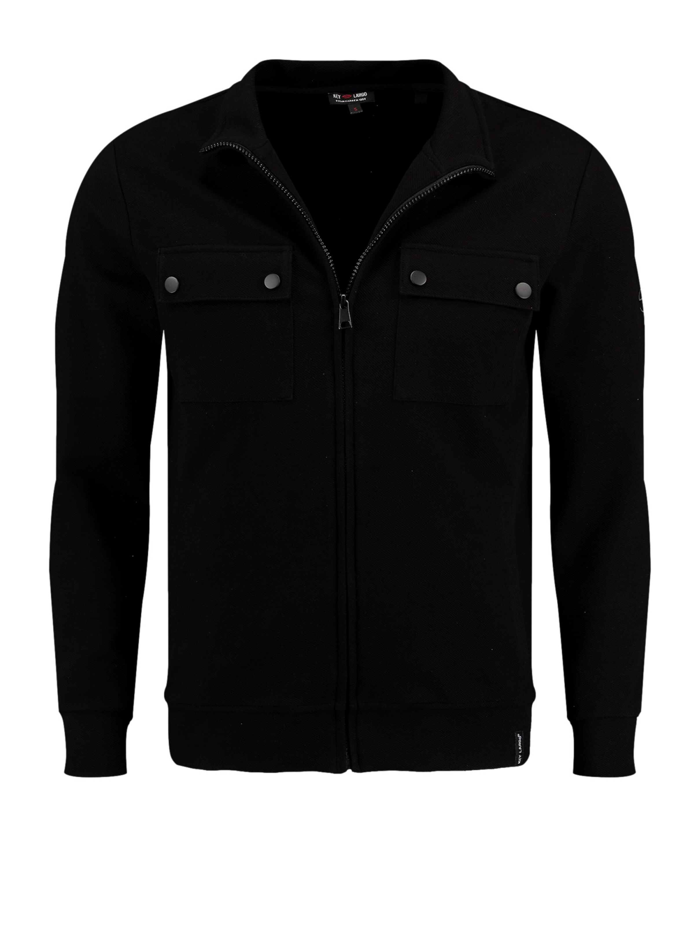 Key Largo Zip-Up Hoodie 'KLNEW TRAINER' in Black, Item view