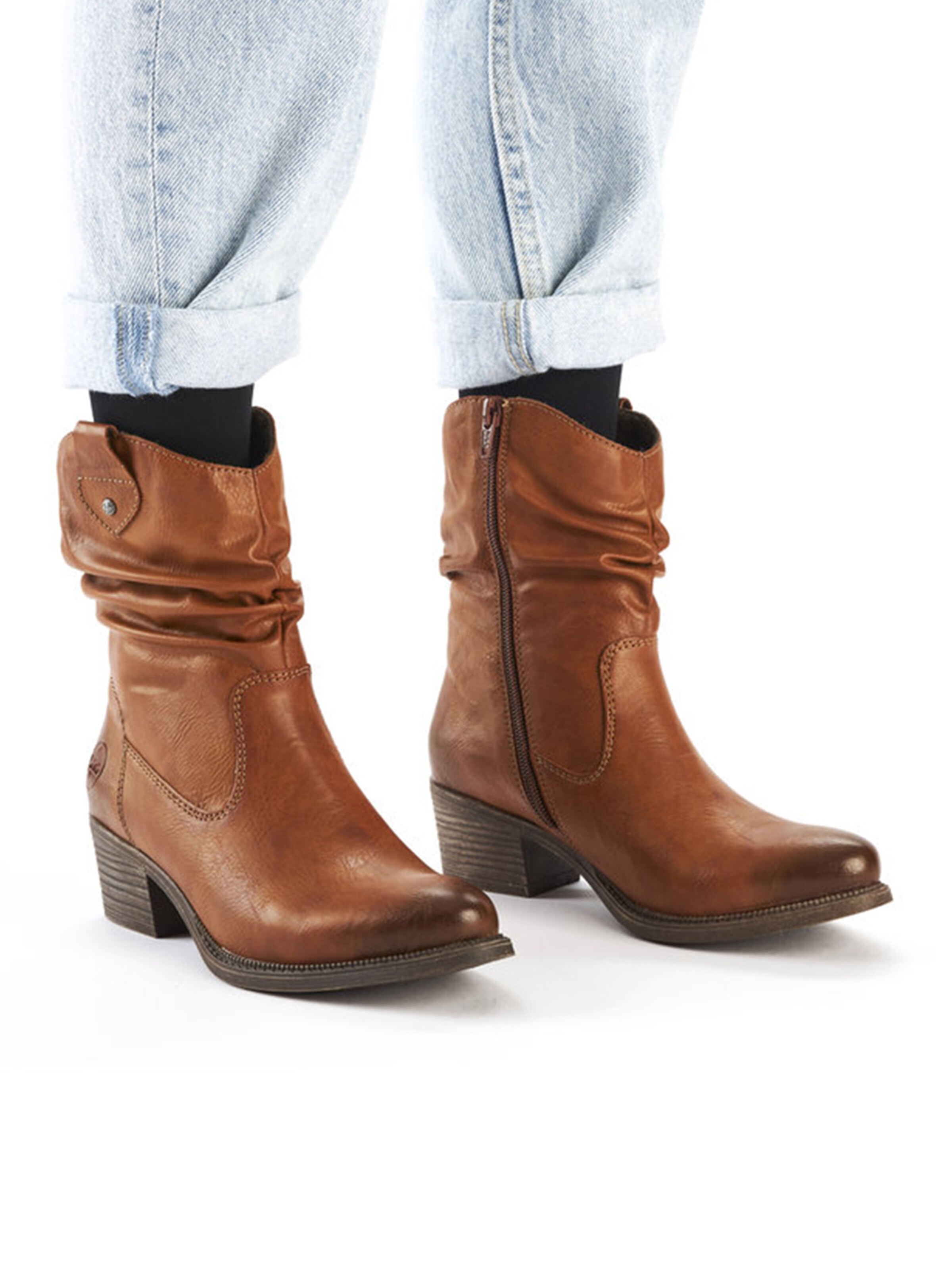 Rieker - Botim em castanho